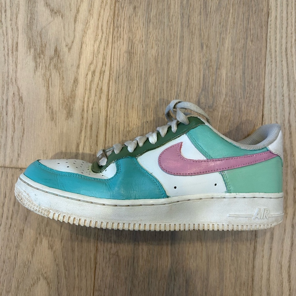 Nike air forces, size 9, self customized (painted).